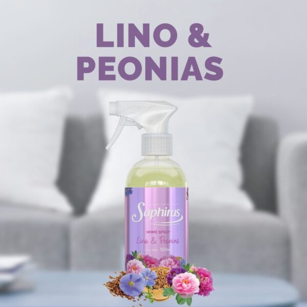 Home Spray- -lino y peonias